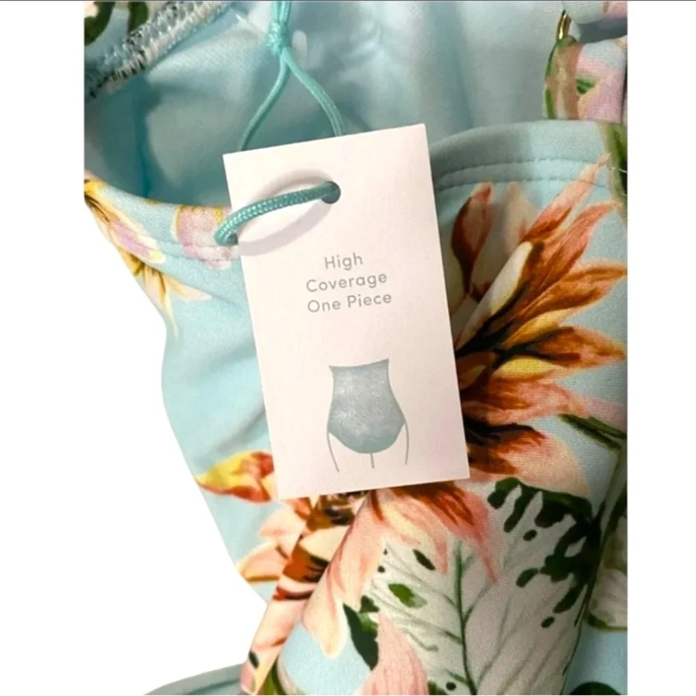 Kona Sol One Piece Swimsuit Tropical Floral Size Large - Picture 2 of 8